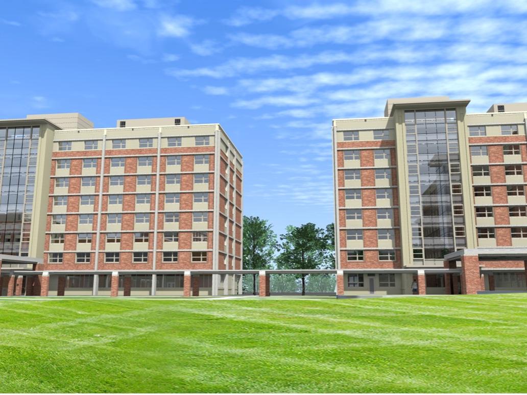 Architectural rendering of McKean and Pennypacker halls