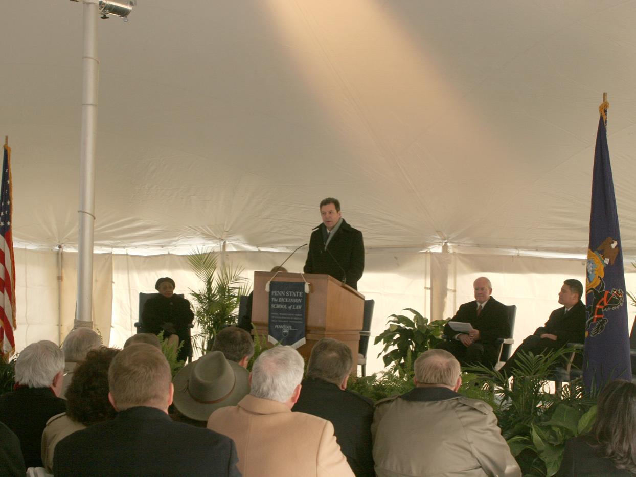 Richard Olcott at Katz groundbreaking