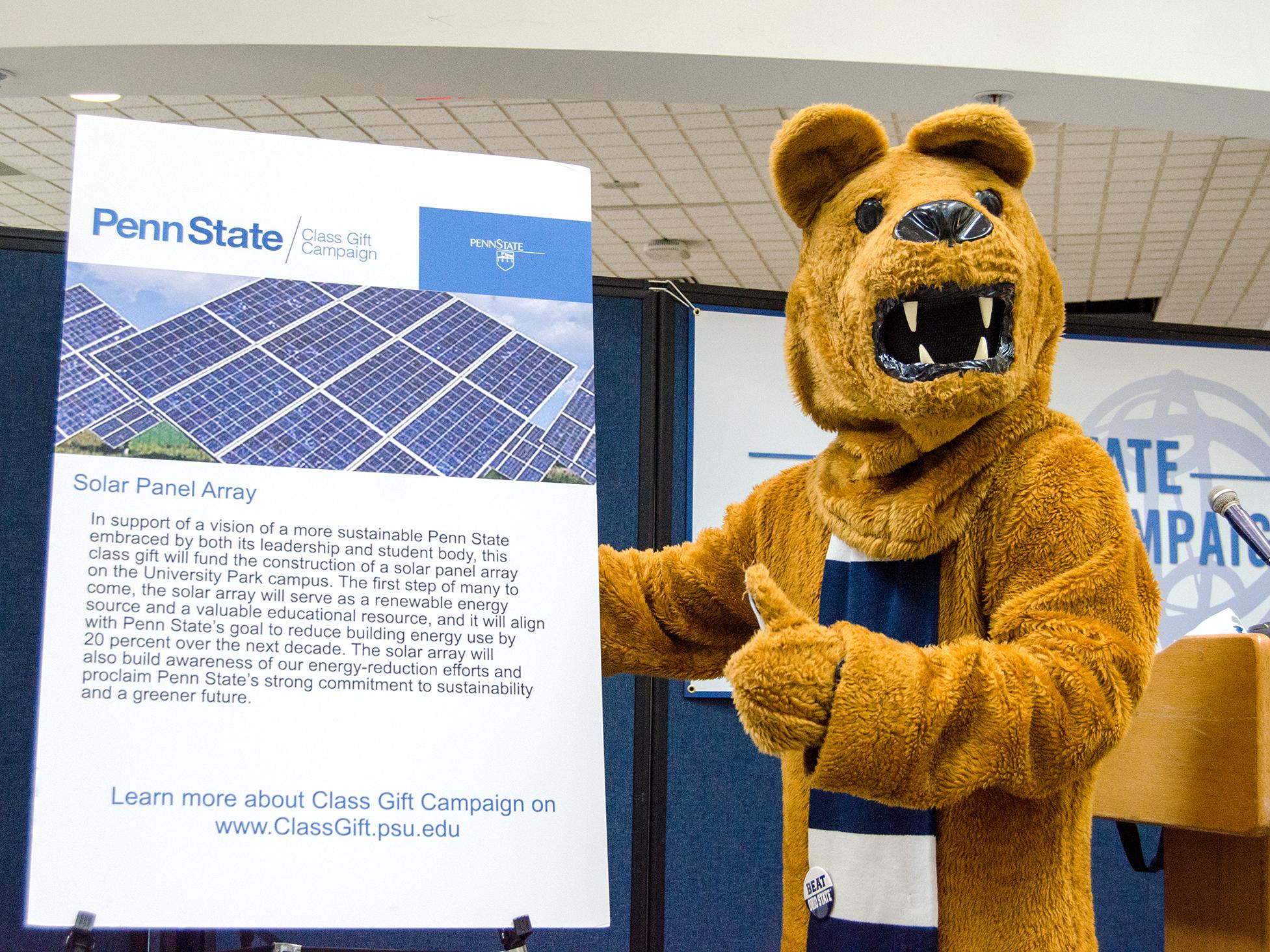 2015 Class Gift announcement, Oct 22, Solar Panel Array