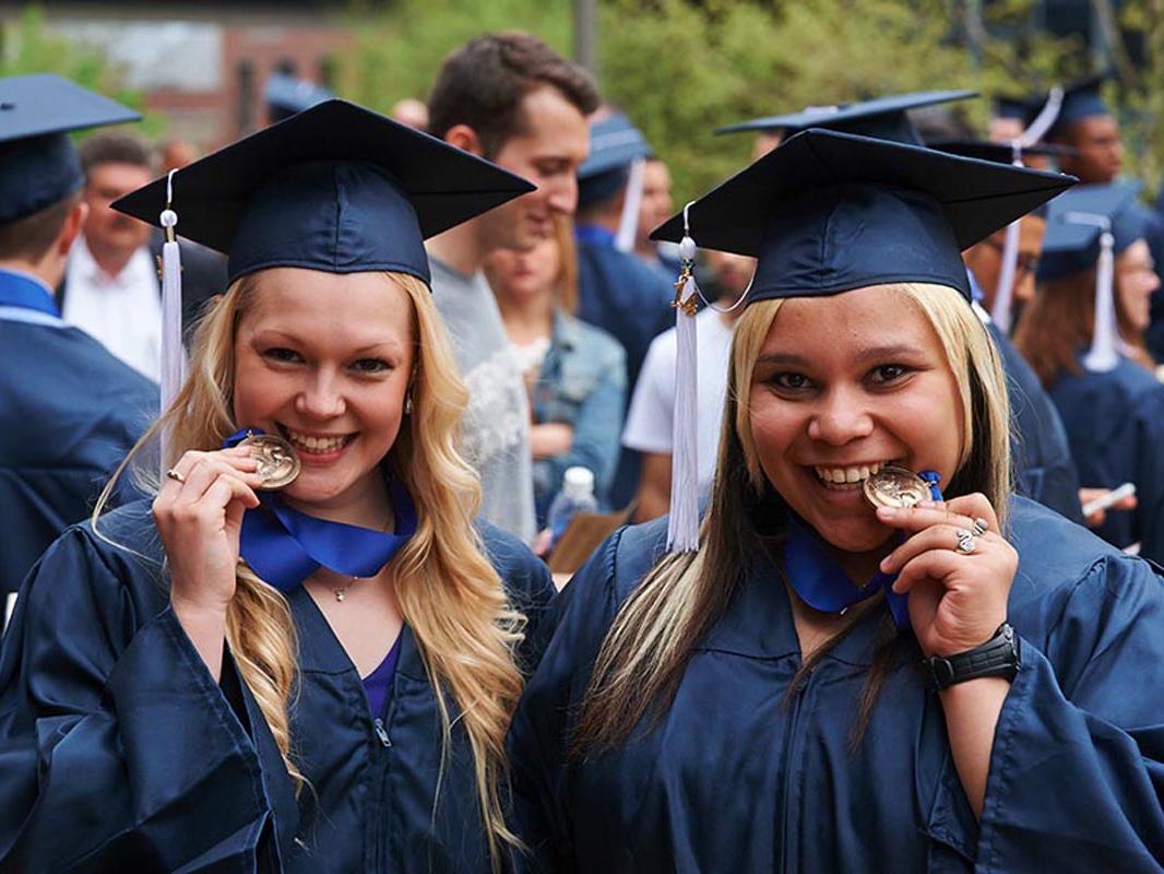 Two Schreyer Honors College seniors 