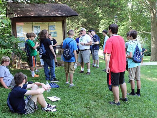 Penn State Mont Alto STEM Camp geocaching activity.