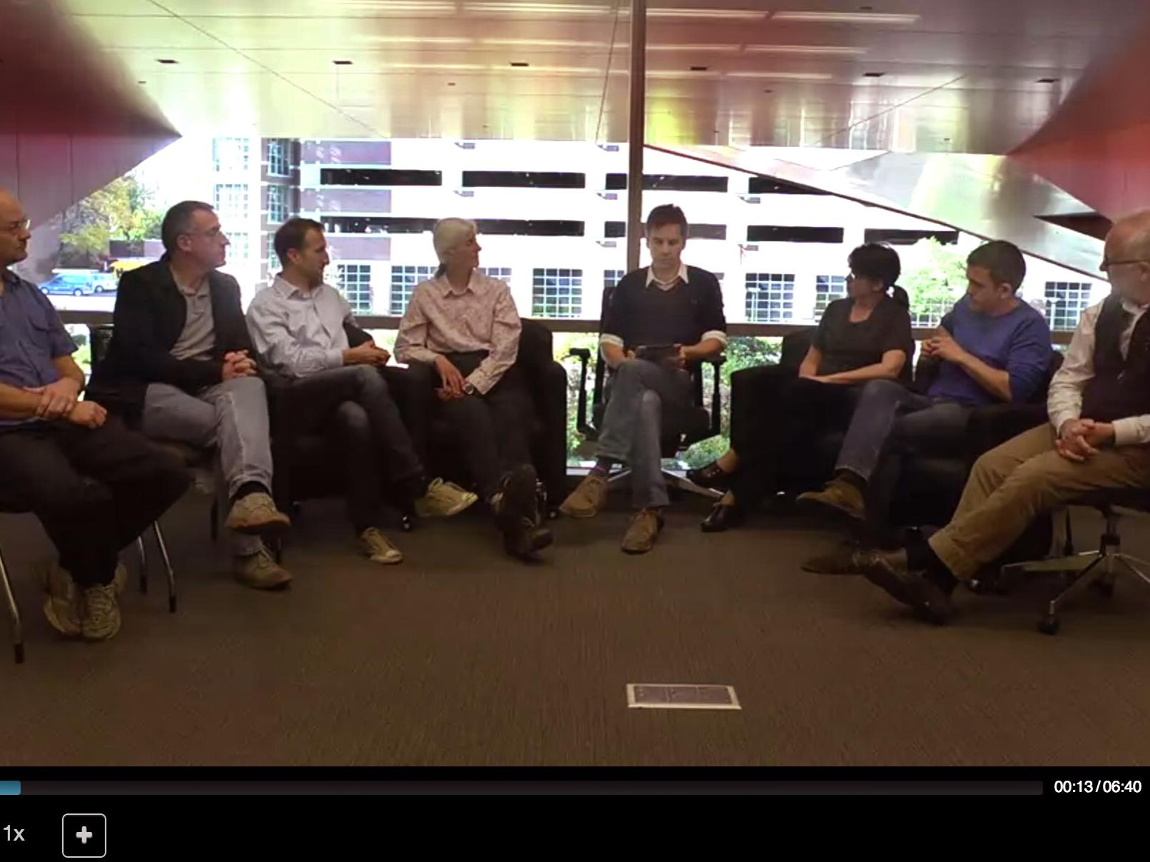 Epidemics MOOC faculty seen in video screen capture