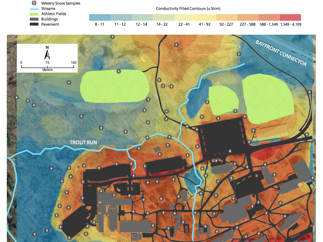 map of salt levels at Behrend