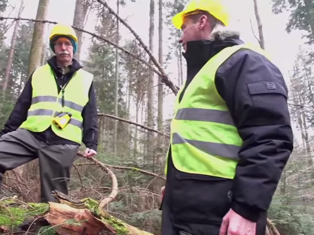 Tom Richard standing in a German forest 