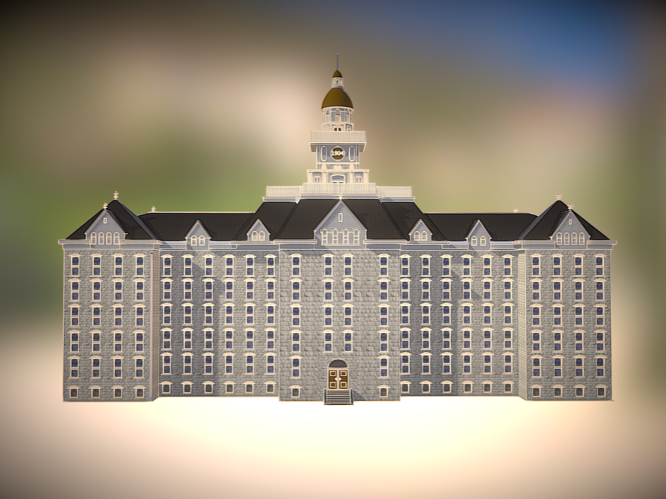 A 3-D model of Old Main in 1922. 