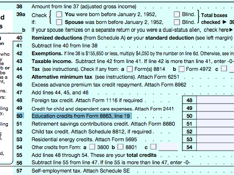 Federal tax credit for college