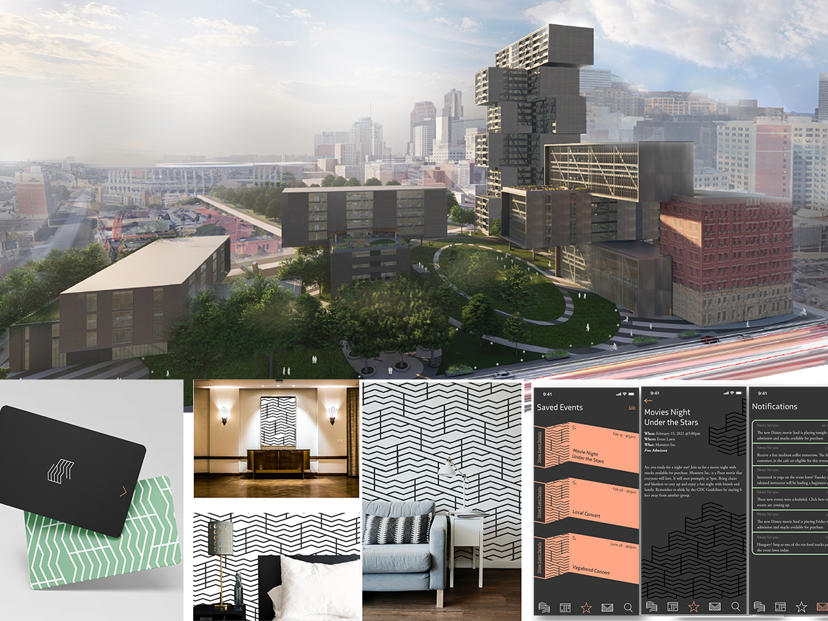 Branding and wayfinding assets for the "Sculptures in the Park" project.