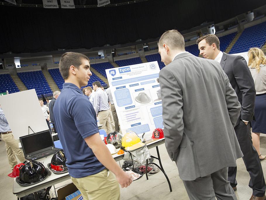 Students display their projects at the design showcase