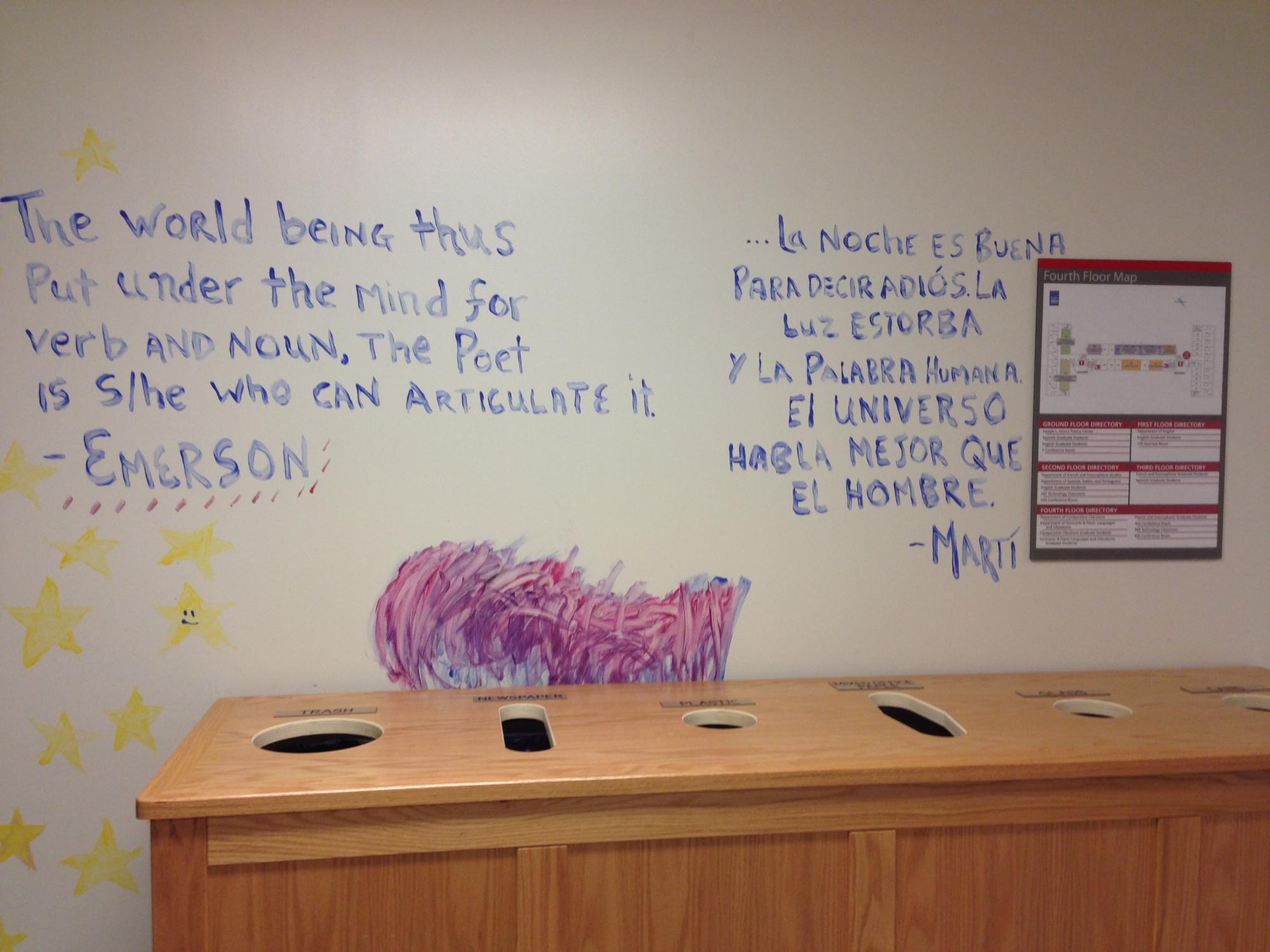 Graduate students in Spanish and English express fondness for Burrowes