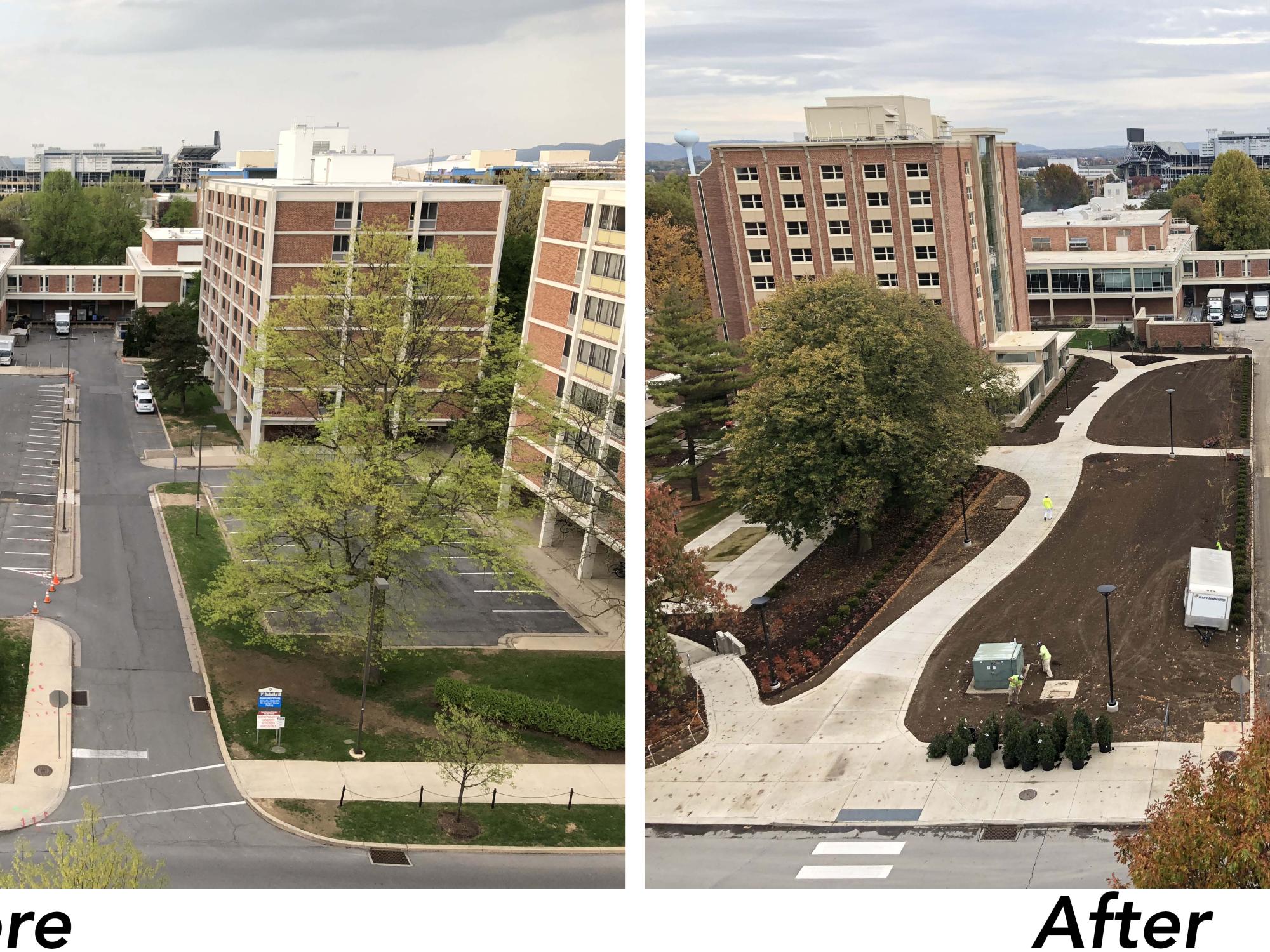 Sproul and Geary Halls Before and After