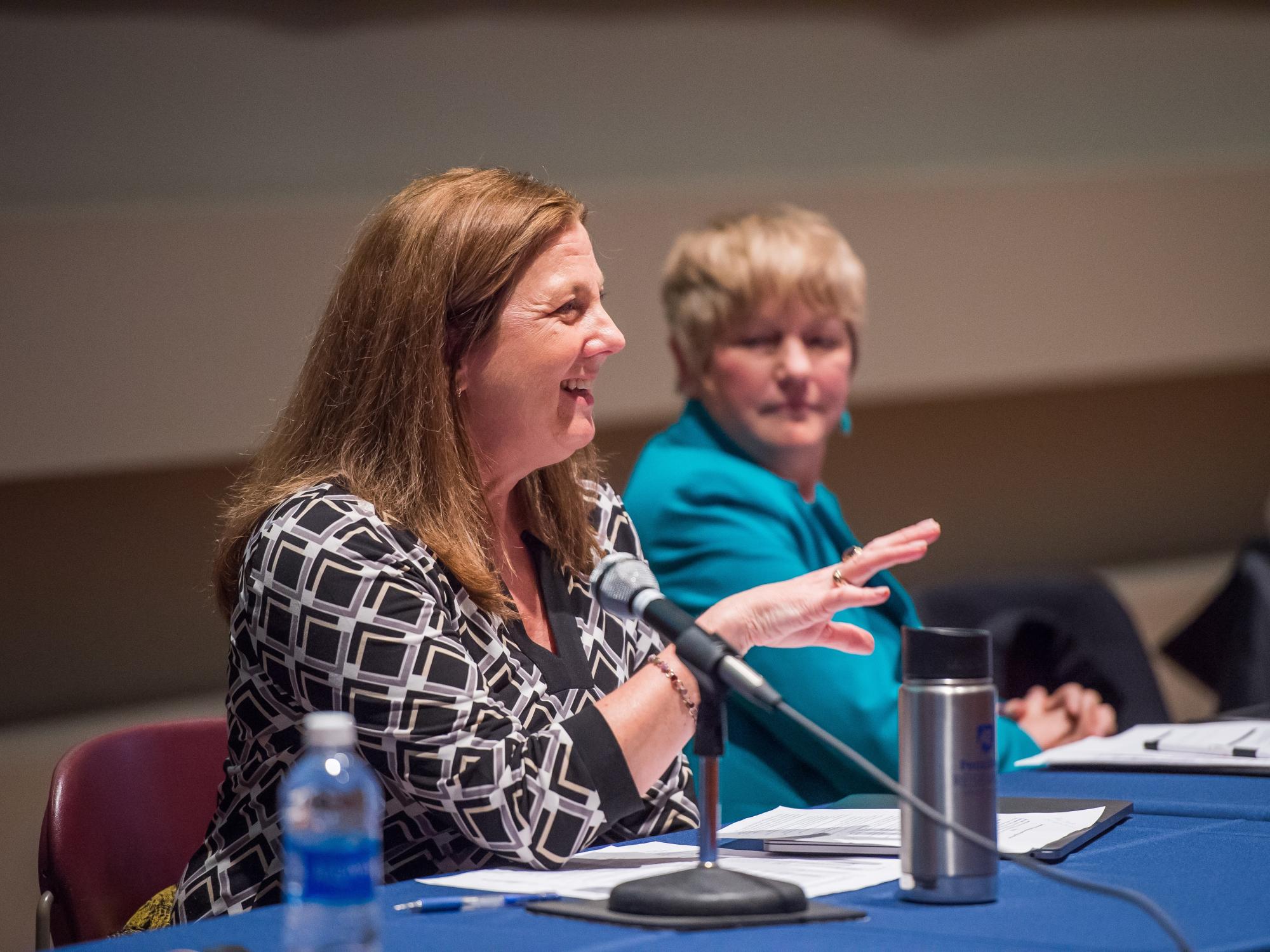 Jenni Evans, Professor of Meteorology and Director of the Institute of Cyber Science, pictured at the “Driving Digital Innovation” Strategic Planning Forum.