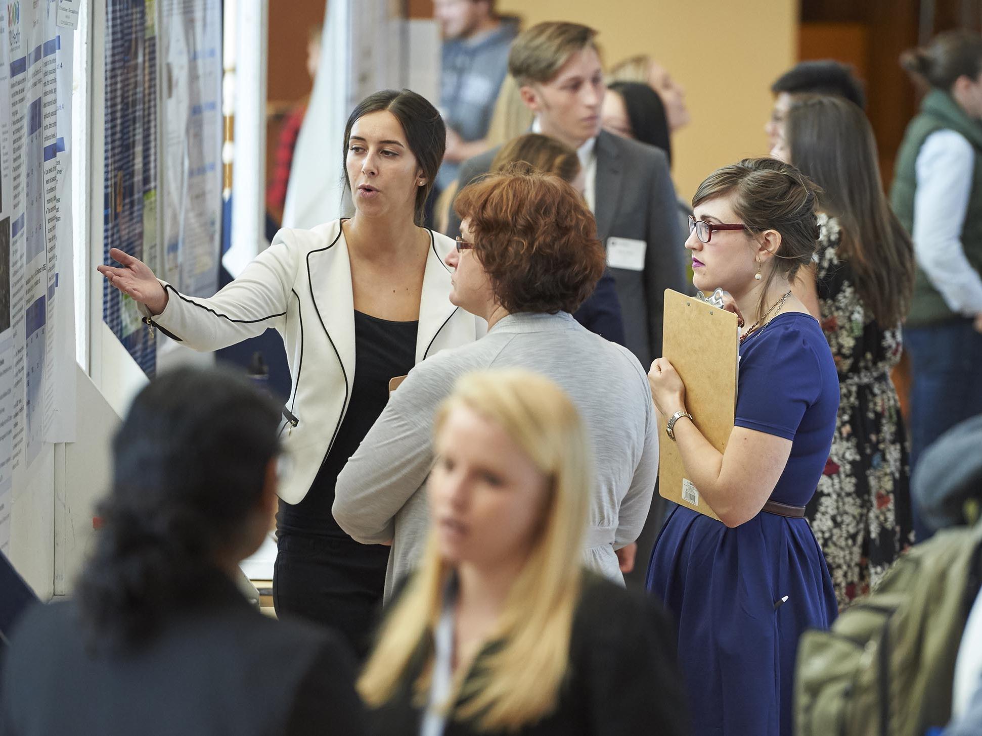 Student presents research