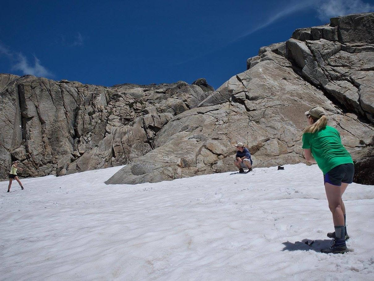Researchers have a Boxing Day snowball fight