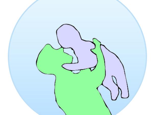 Graphic of a father holding his young son in the air