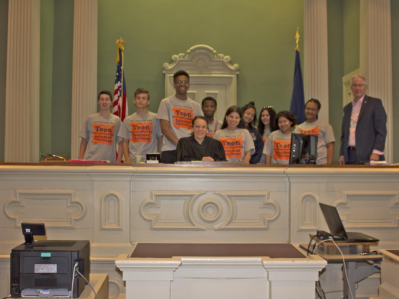 campers in courtroom