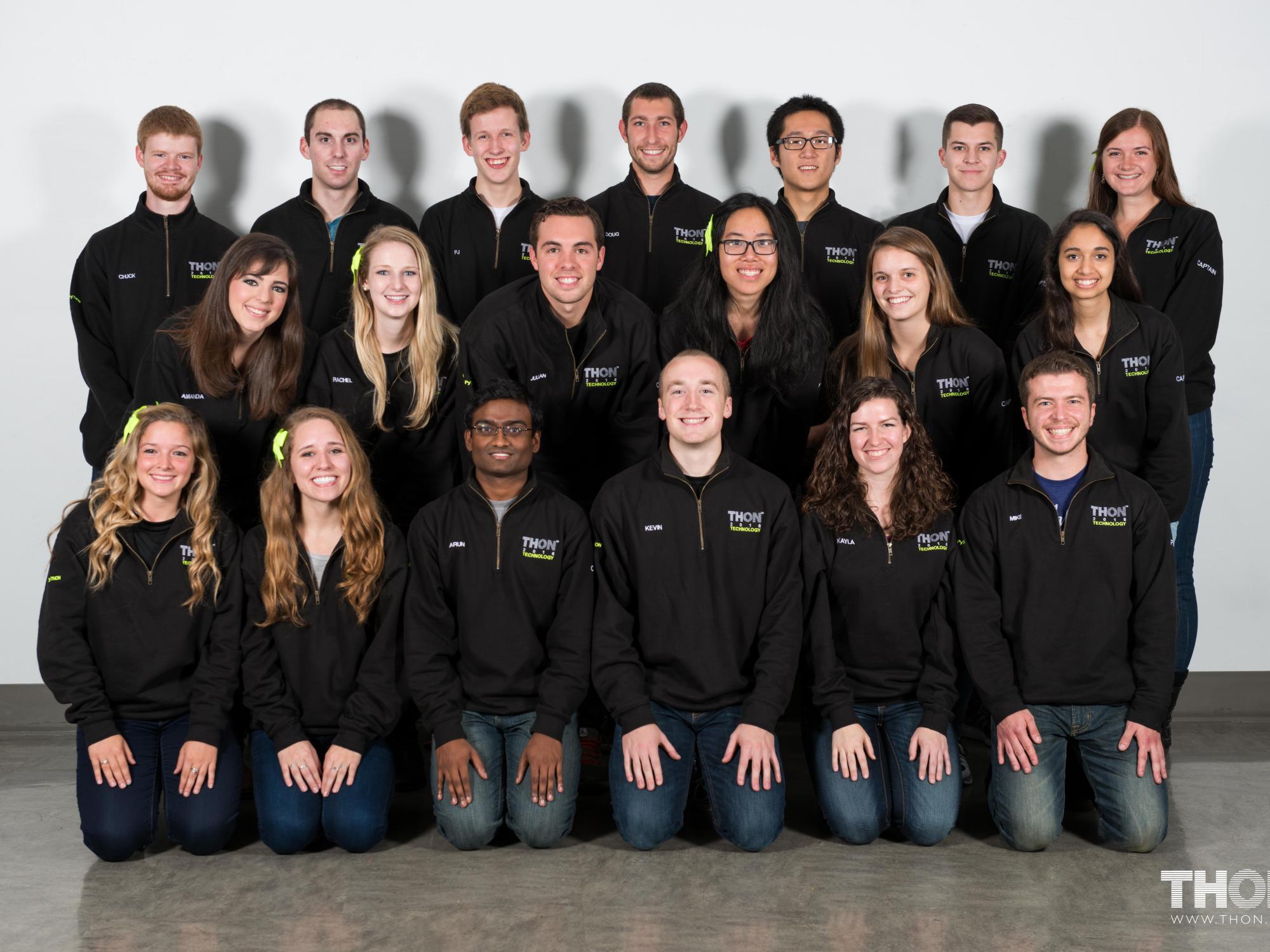 Group photo of the 2016 THON technology committee