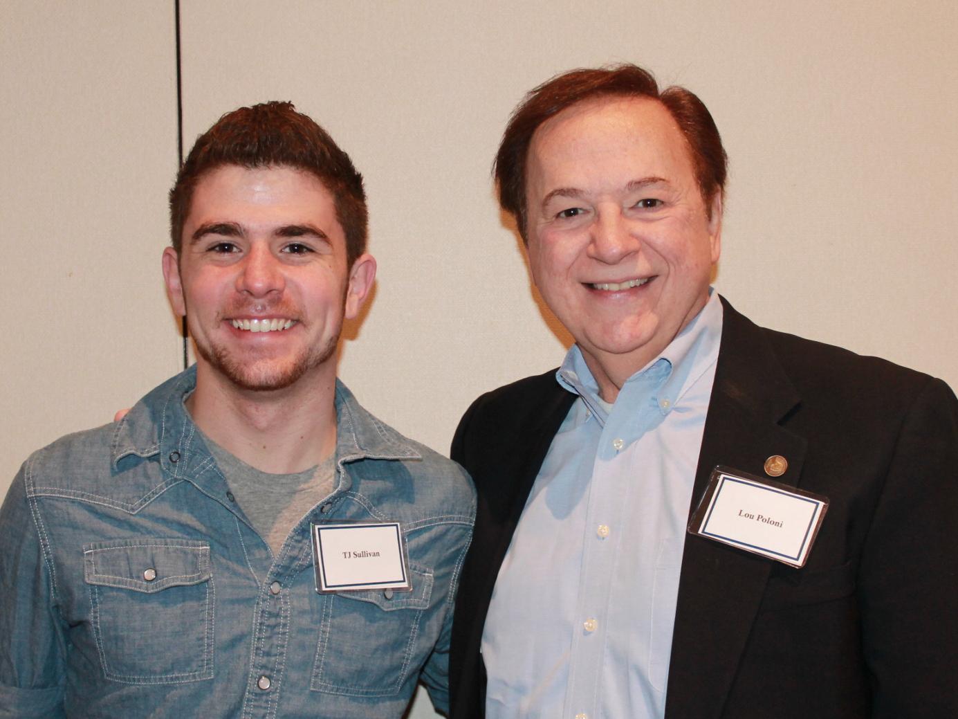 TJ Sullivan and his mentor, Lou Poloni