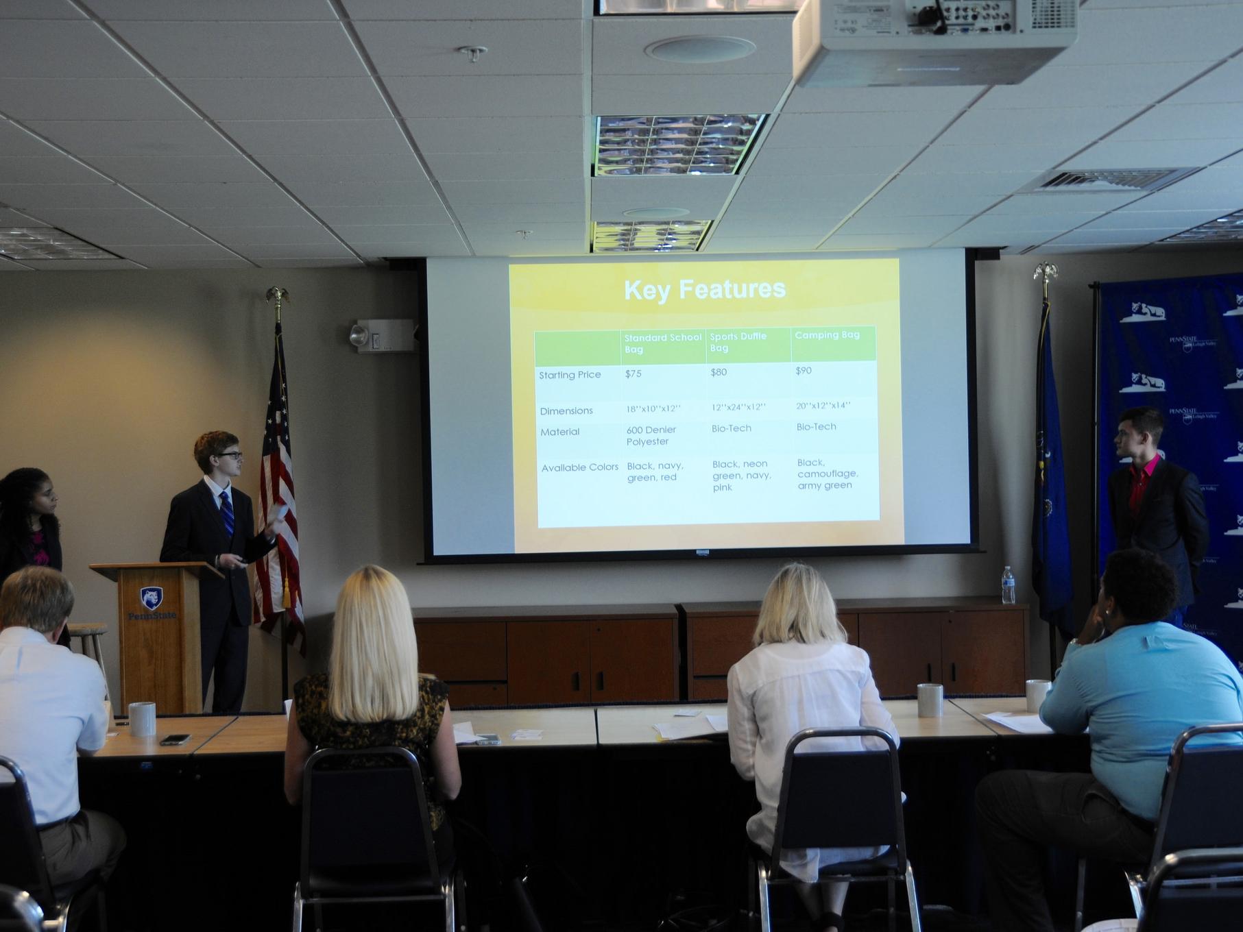 Students presenting