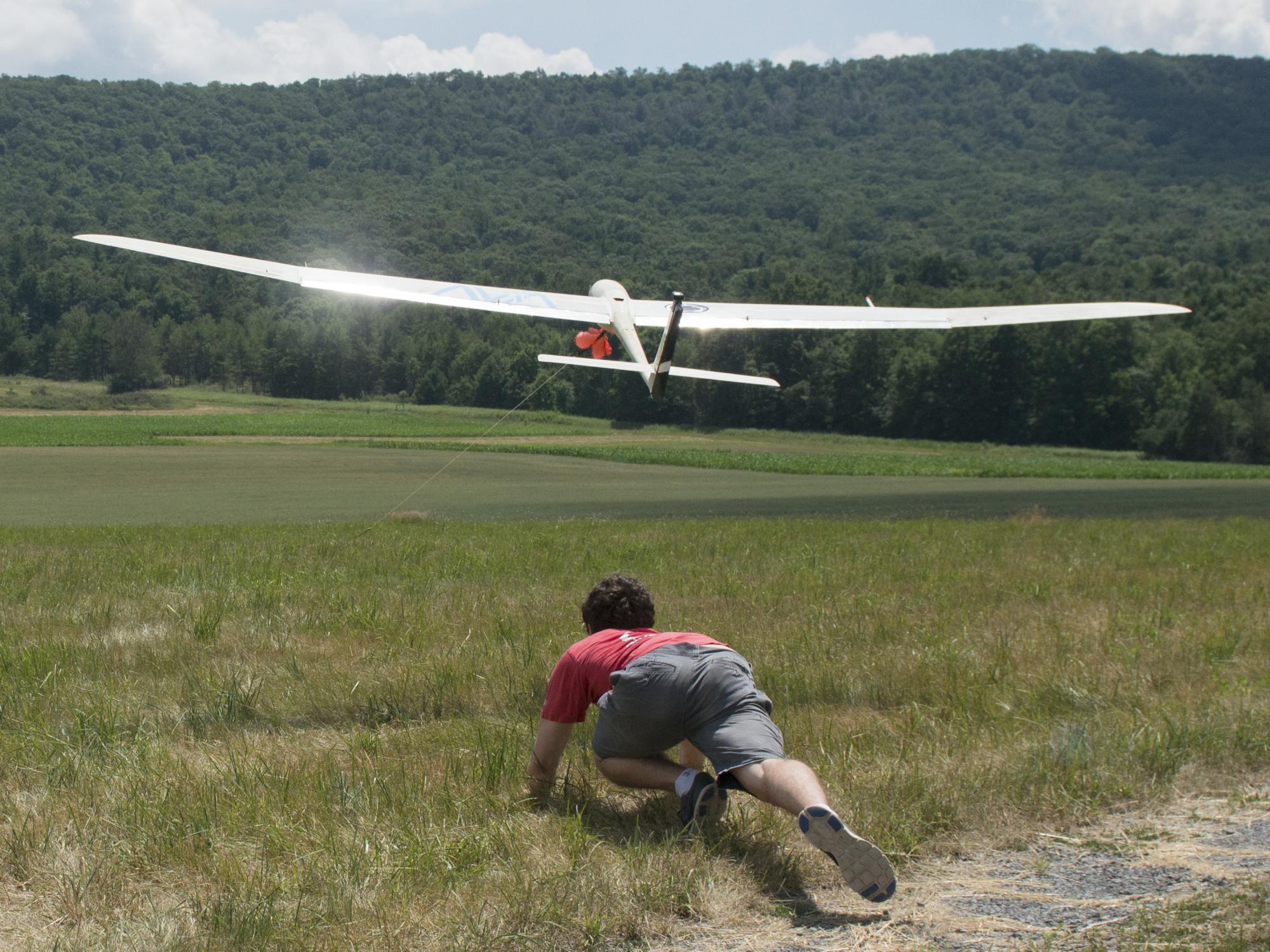 Launching the drone