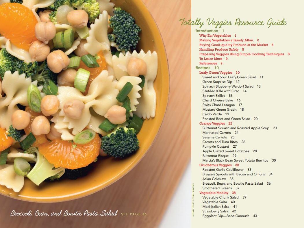 Totally Veggies TOC page