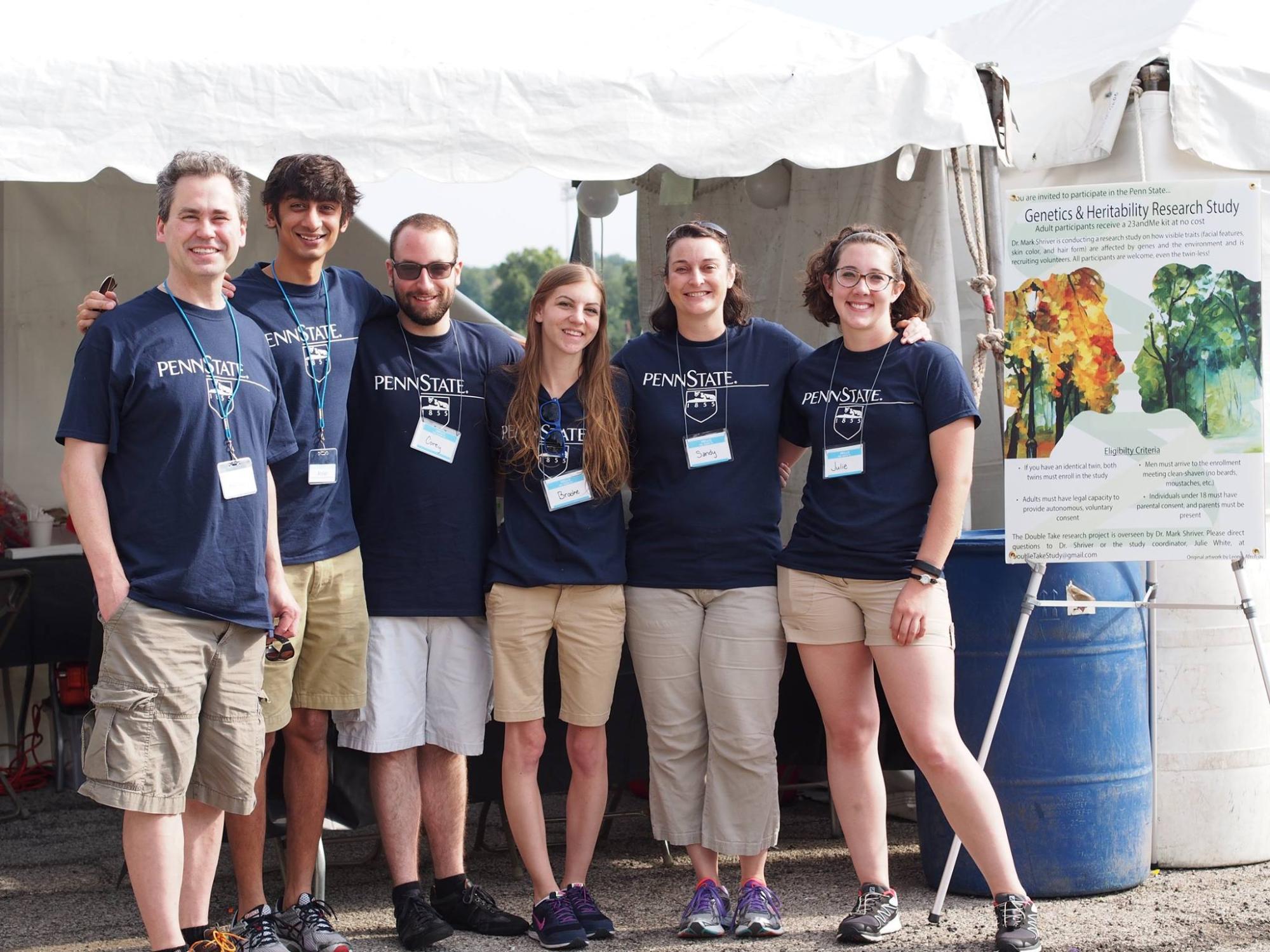 Members of the lab at Twins Day