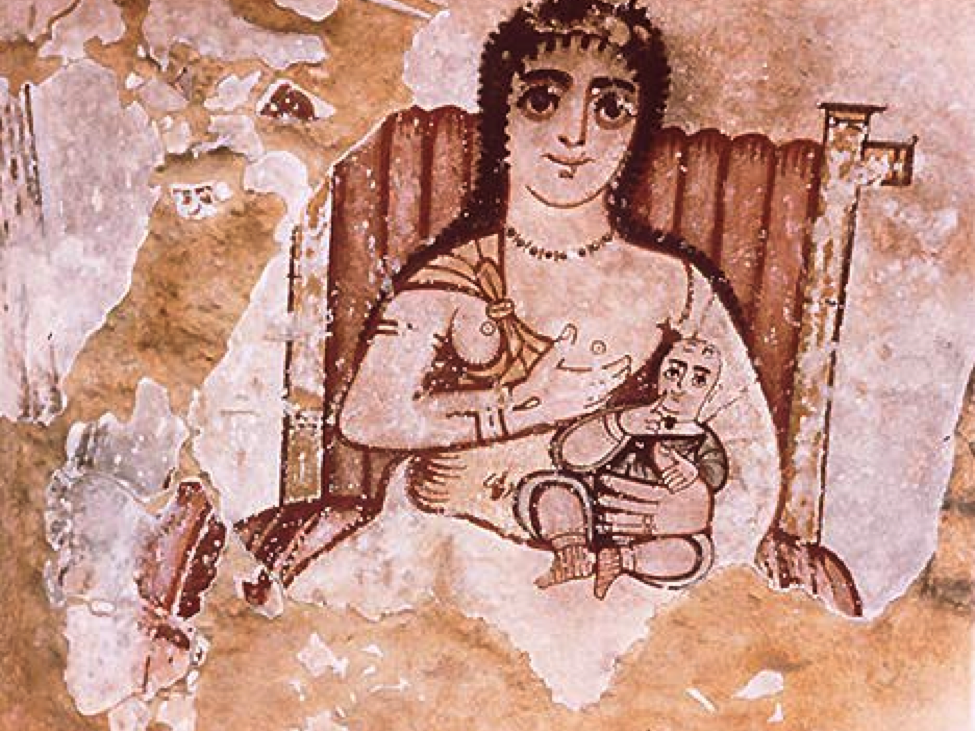 Wall Painting of Isis and Harpokrates