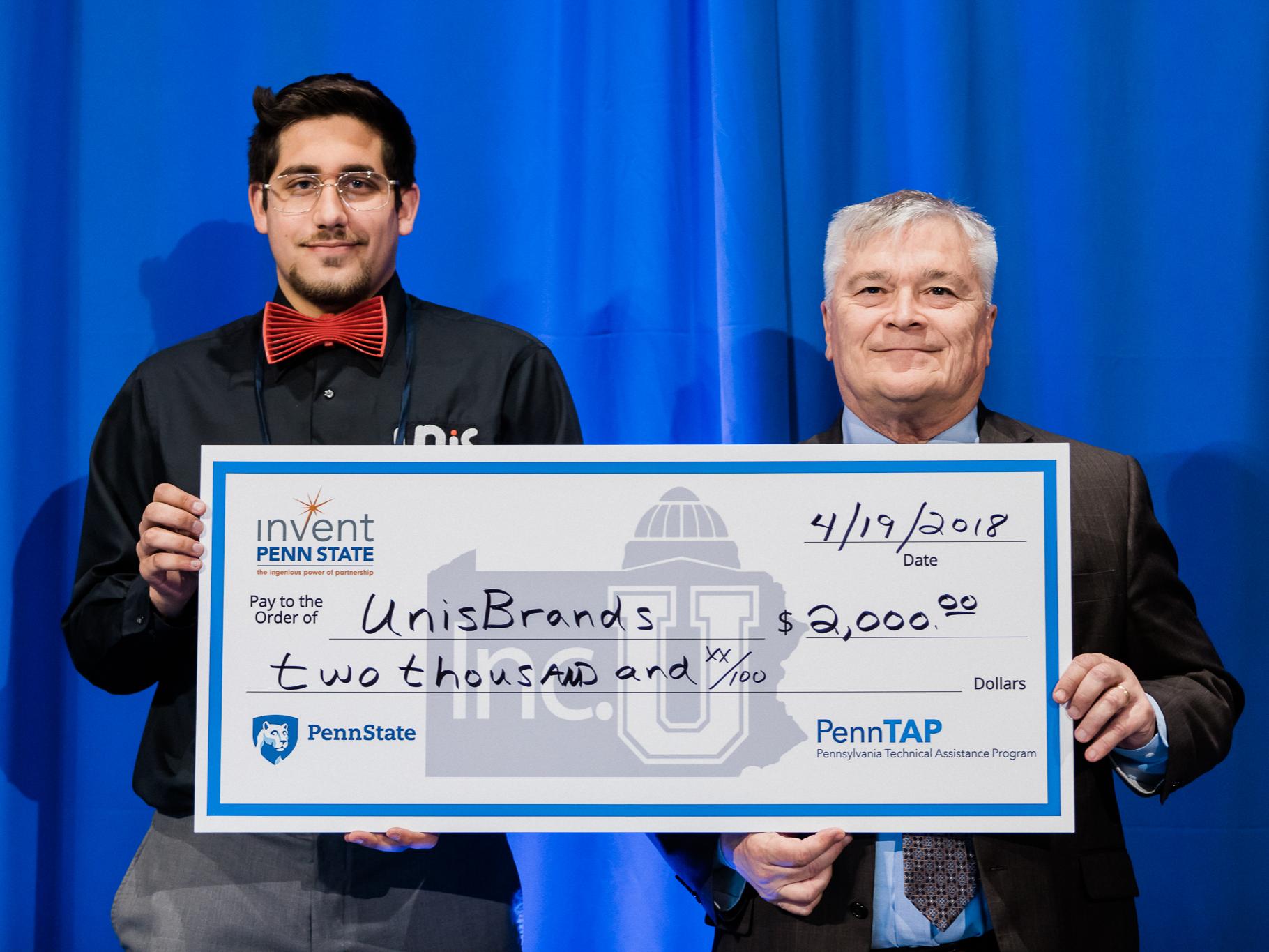 Nick Unis and President Barron