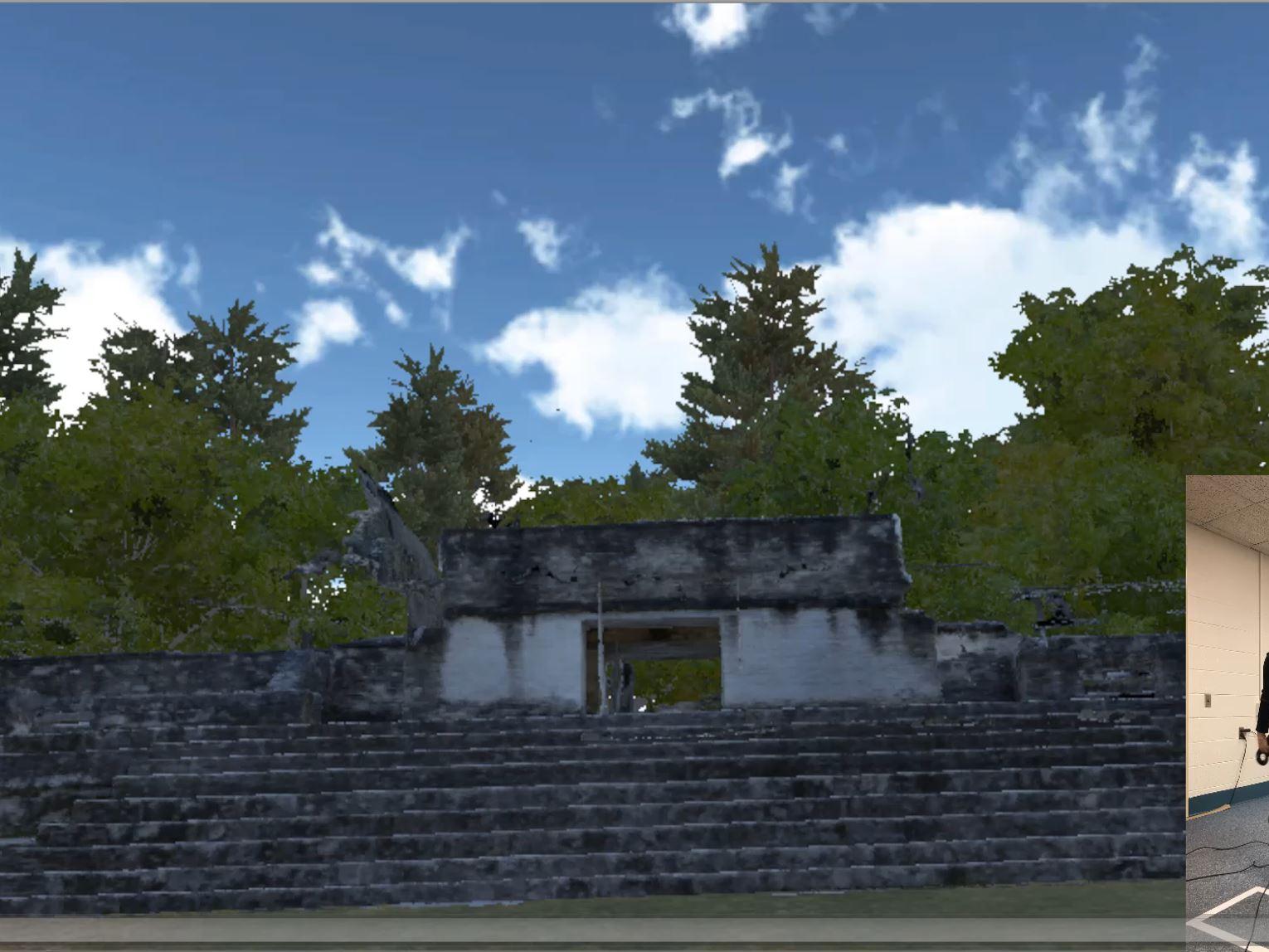 Virtual reality view of the Cahal Pech ruins in Belize
