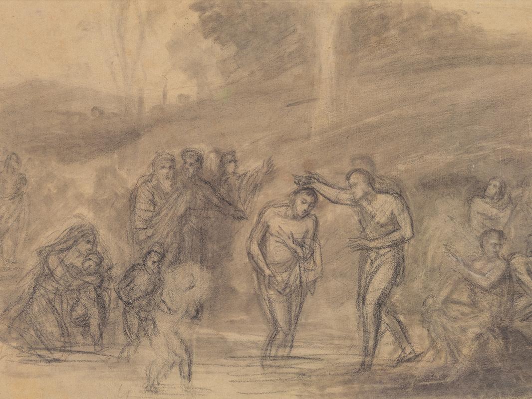John Vanderlyn (1776-1852), Study After Poussin (Study for the Baptism of Christ)