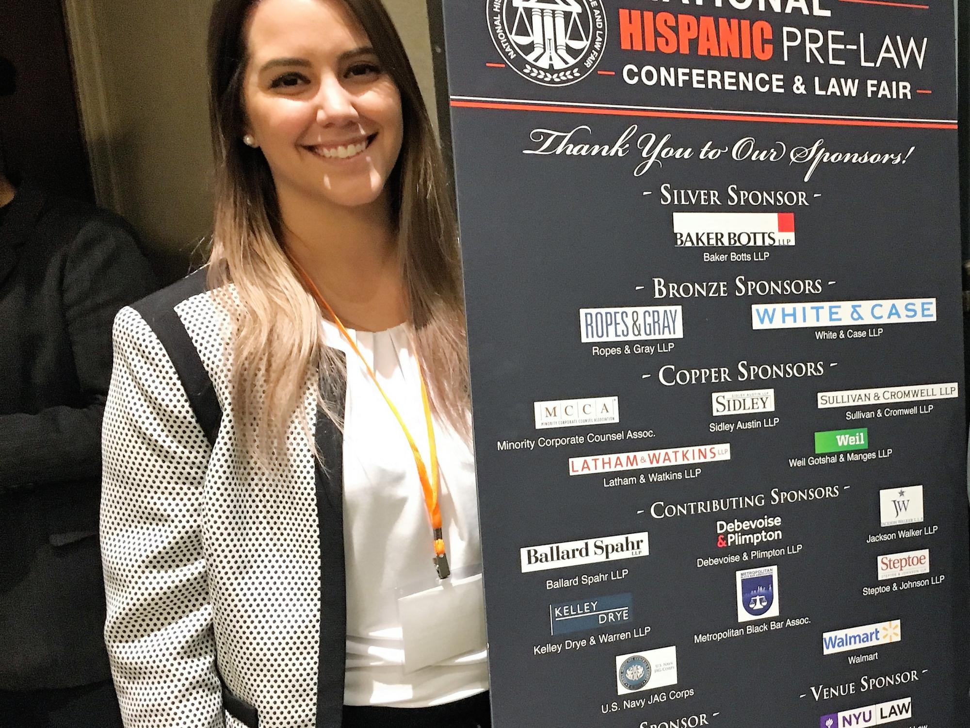 Penn State Law student Vanessa Miller at the Second Annual National Hispanic Prelaw Conference