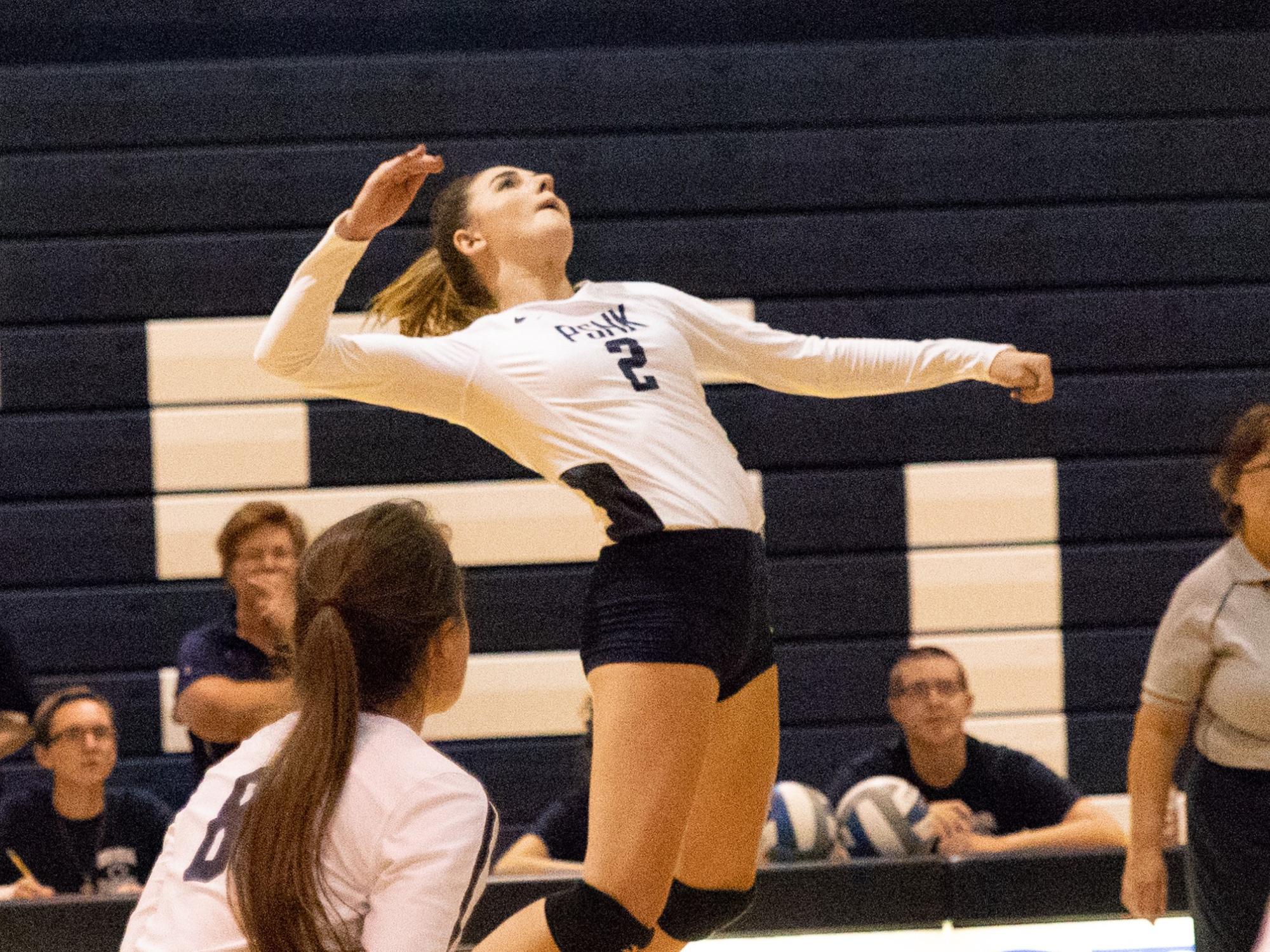Kaylea Flick playing volleyball