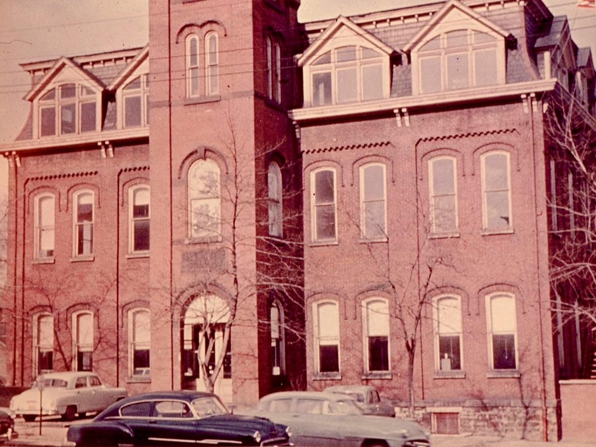 Vintage photo of the Webster School Building in Altoona