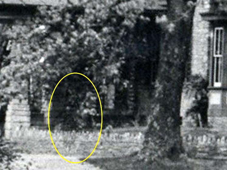 Close up of area purported to show a ghost