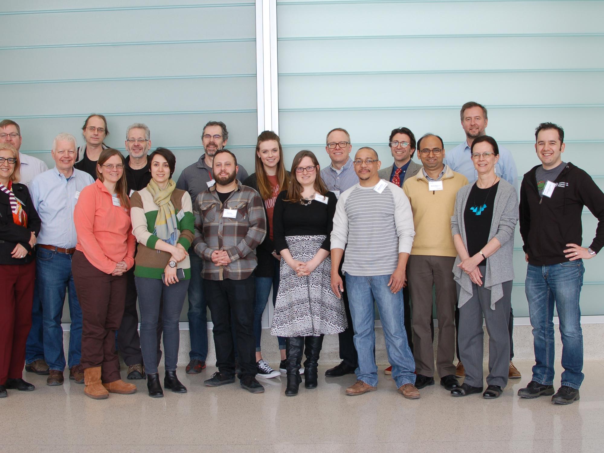 Group shot of including Jablokow and Sonalkar at the University of Wisconsin-Milwaukee