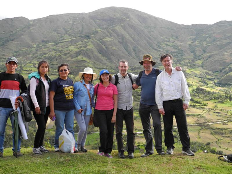 An international team engaged in field research on agrobiodiversity linkages to human nutrition and health and the impacts of climate and livelihood changes in Huánuco in the Andes of central Peru meets in March 2016.