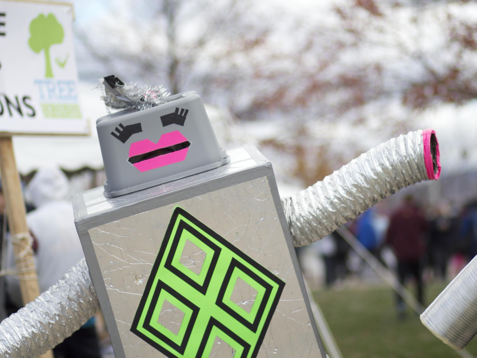 The THON technology committee’s robot mascot