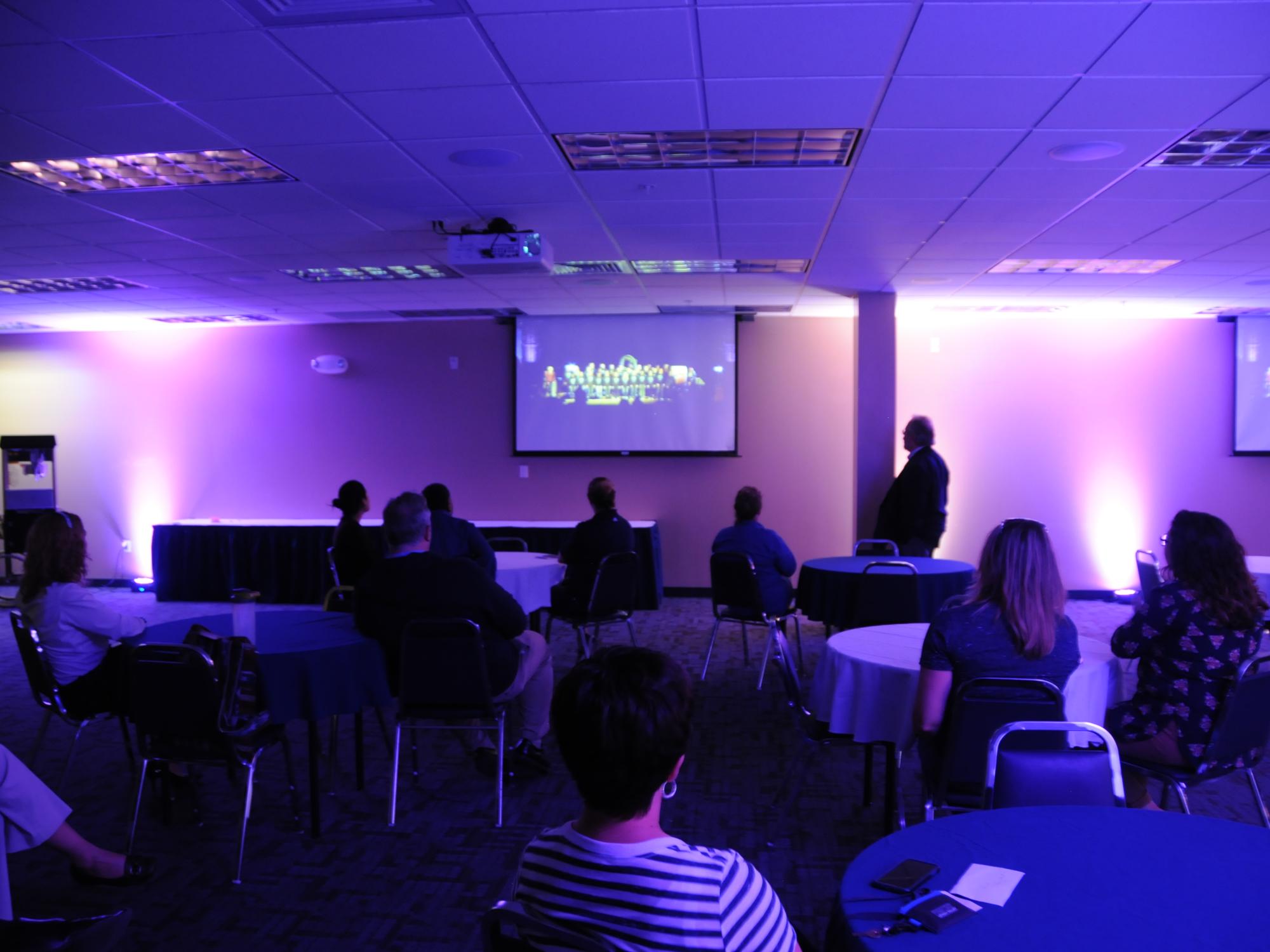 Group watching All In kick-off