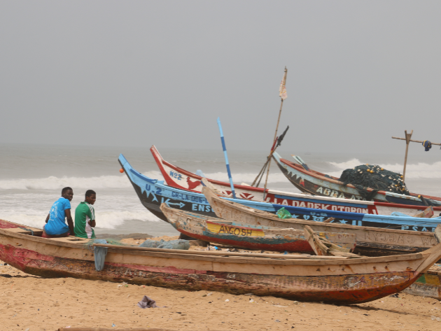 Atlantic coast Accra Ghana Aug 2017