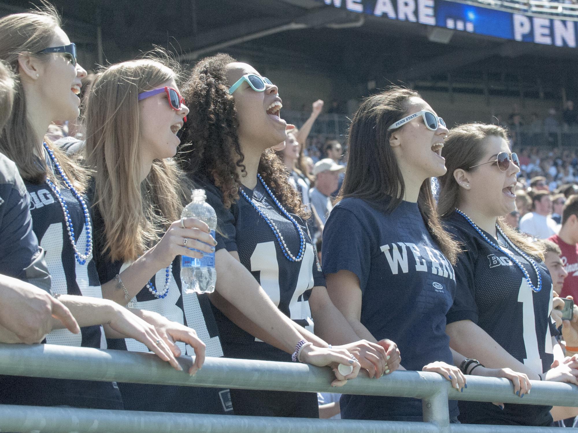 Fans at Blue-White game