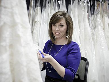 Camrin in dress shop