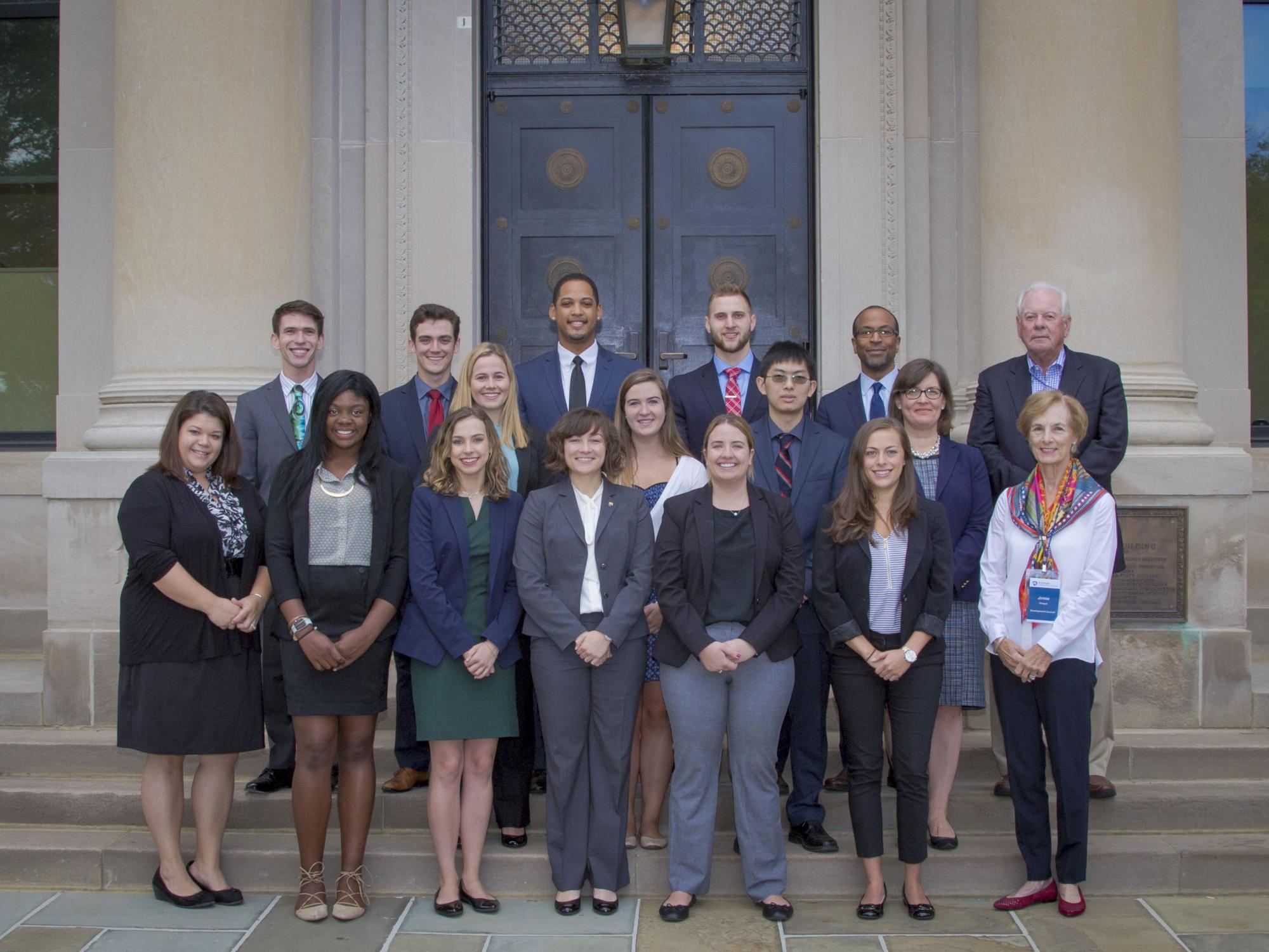 Chapel Executive Internship Program participants from this past summer met Jinnie and John Chapel in September