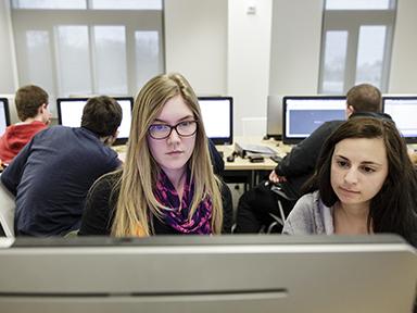 students at computer