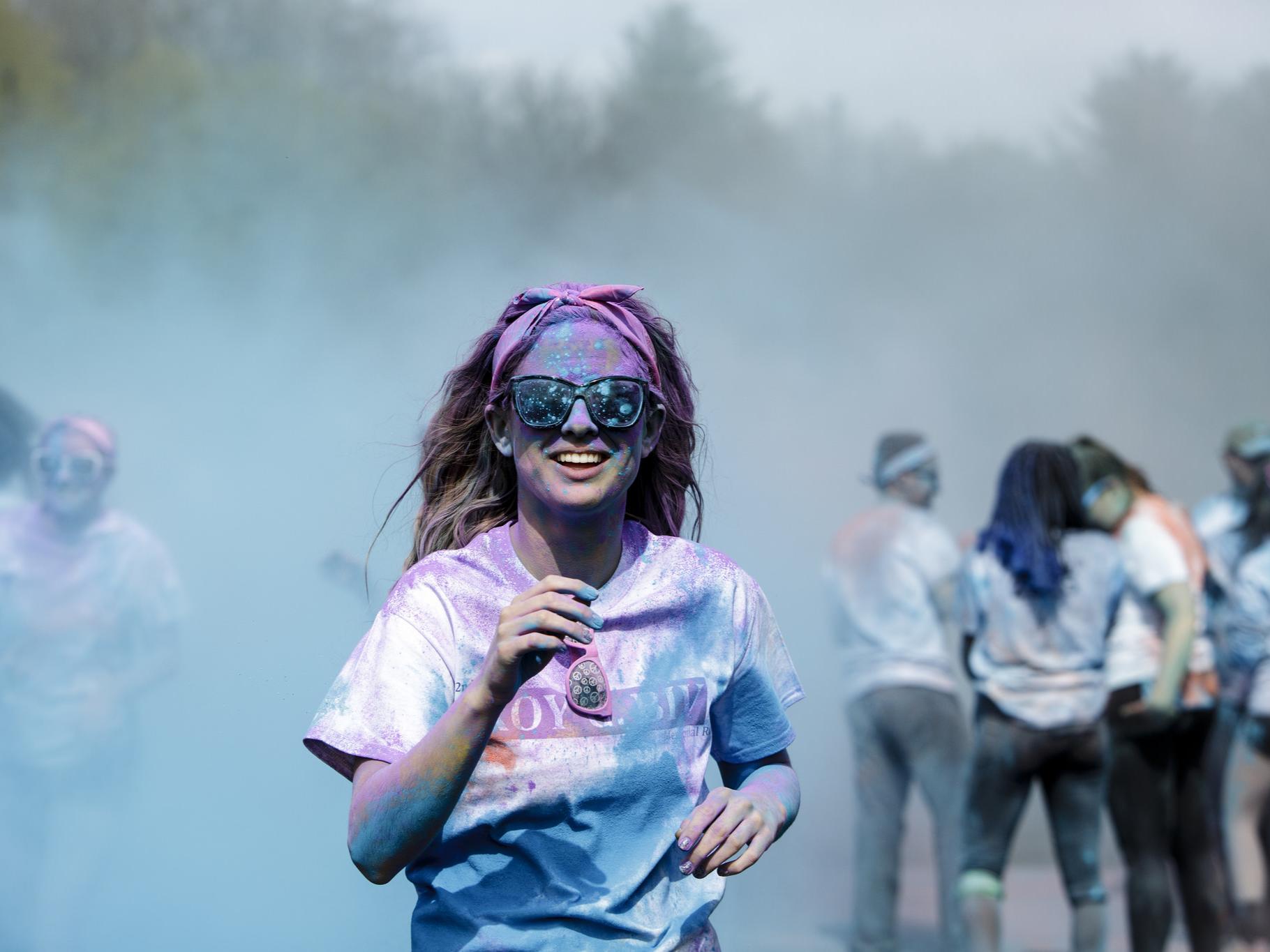 student at color run