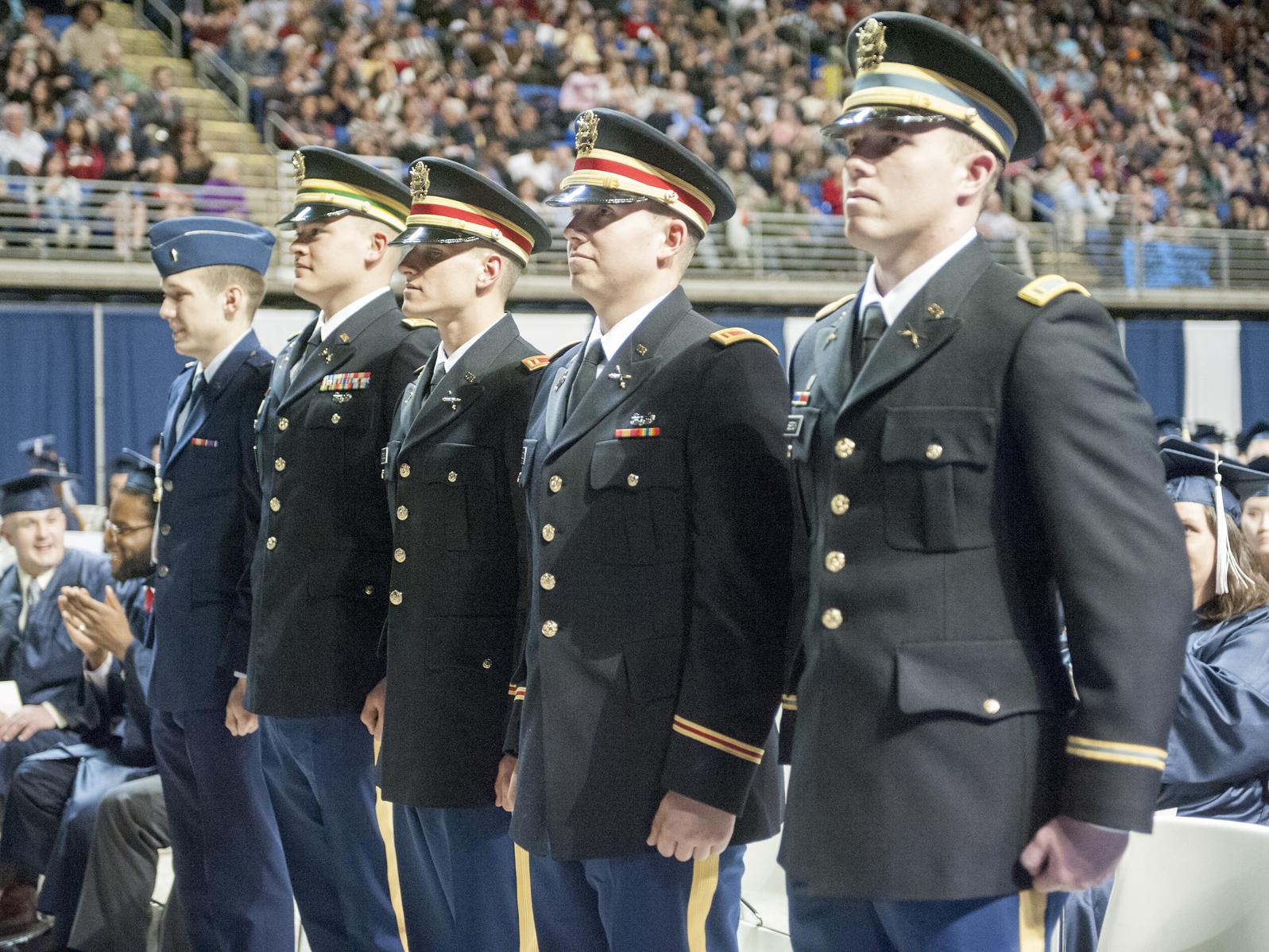 ROTC graduates being recognized