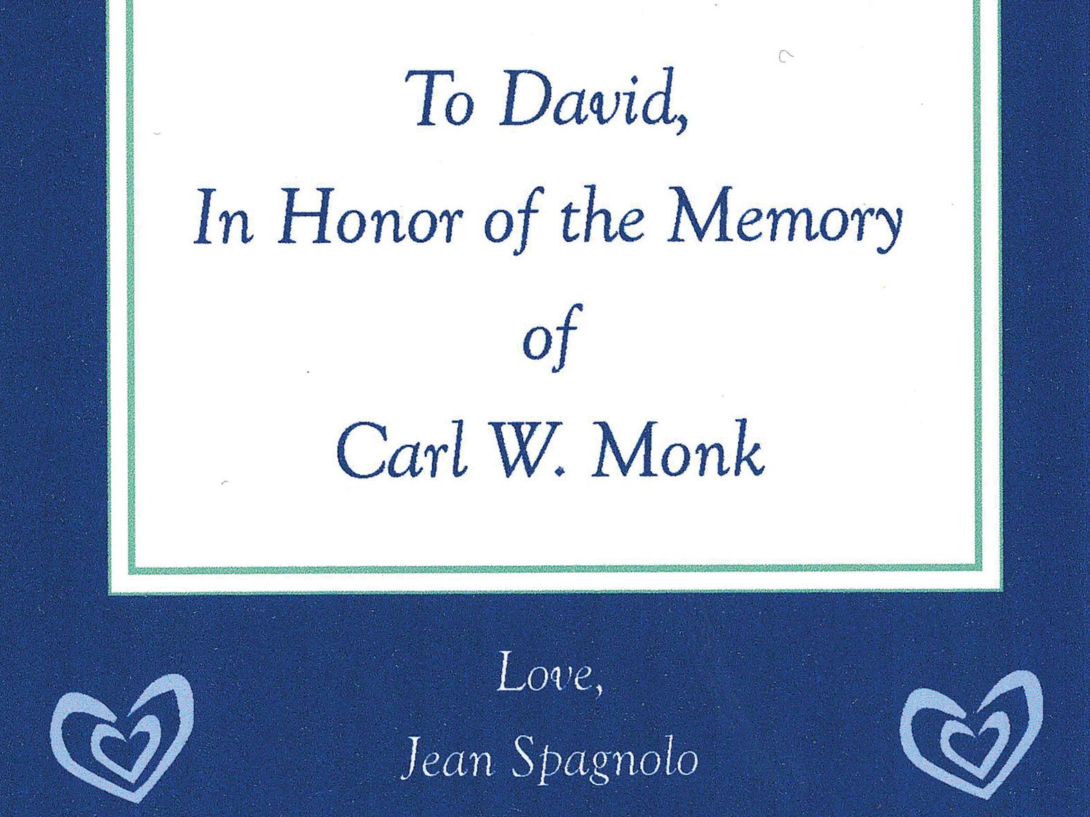 scrapbook dedication
