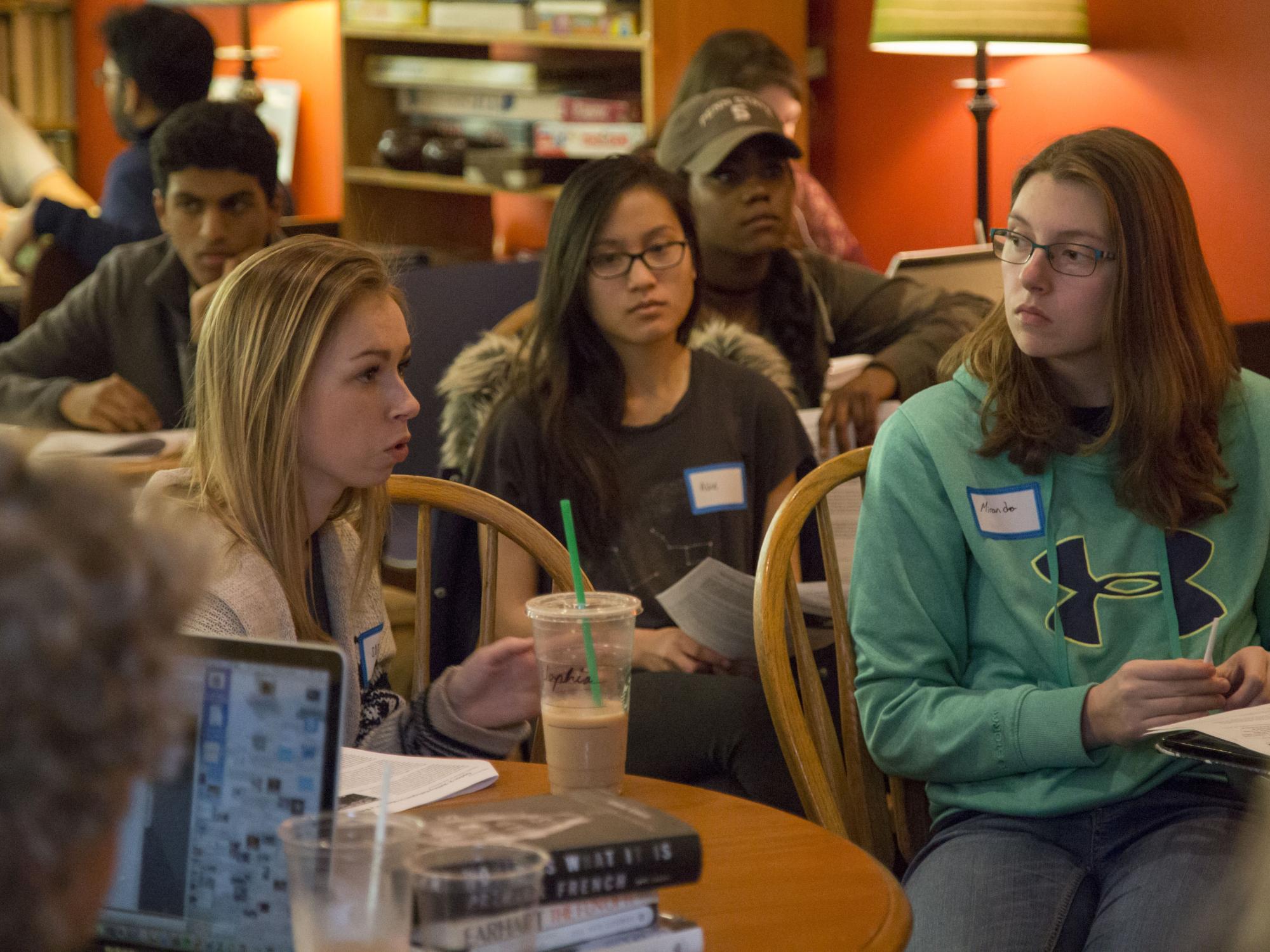 Students participate in Deliberation Nation on March 1