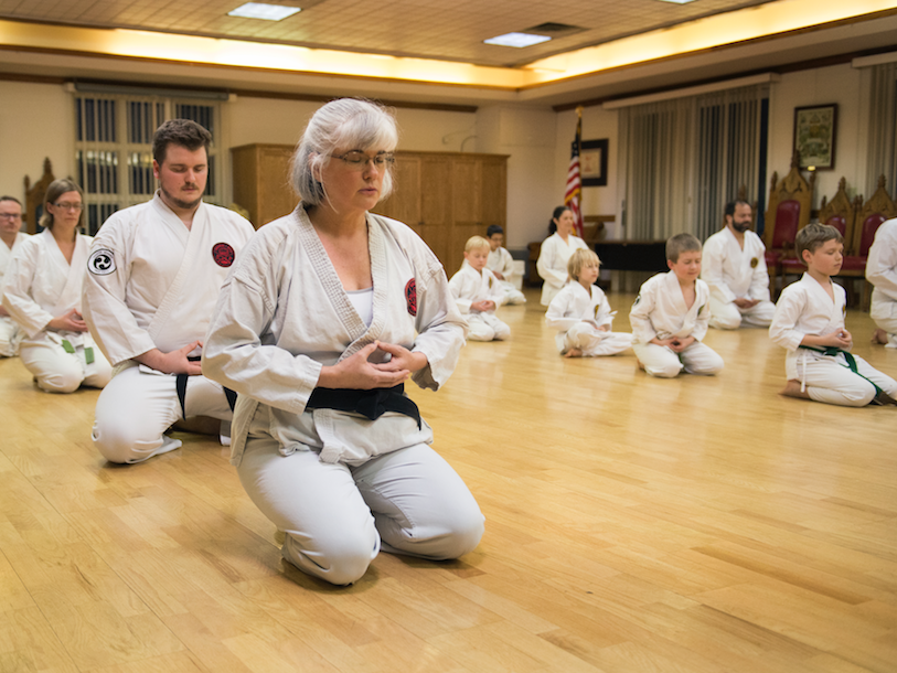 quiet moment at dojo