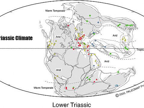 map of the Early Triassic