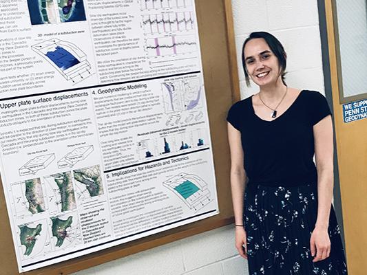 Kirsty McKenzie, a graduate student in geosciences