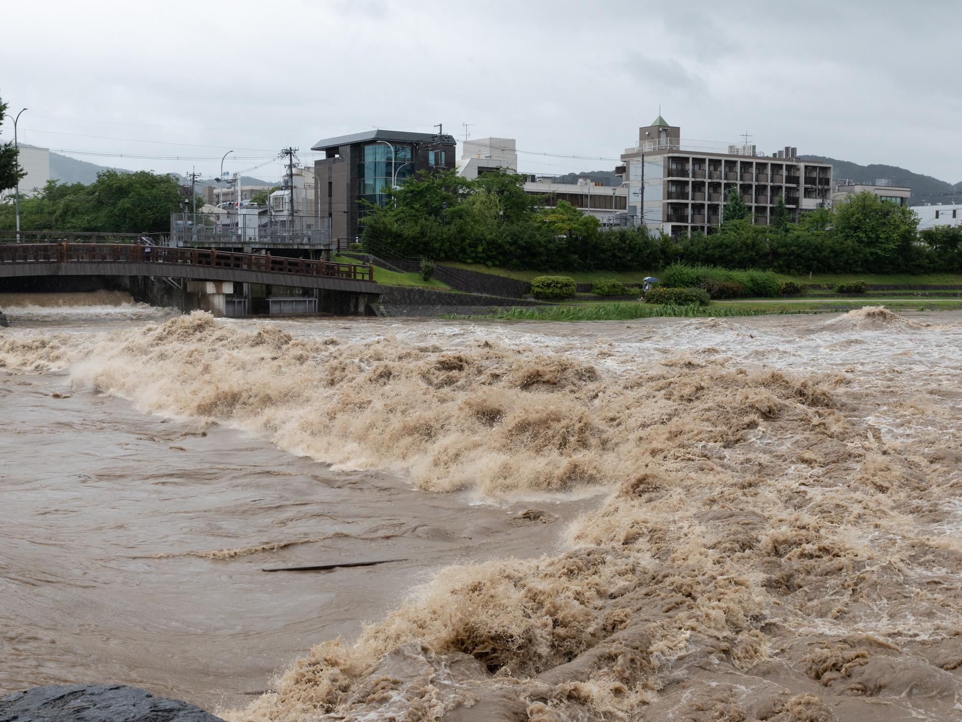 Flooding, Kyoto, Japan, July 2018.